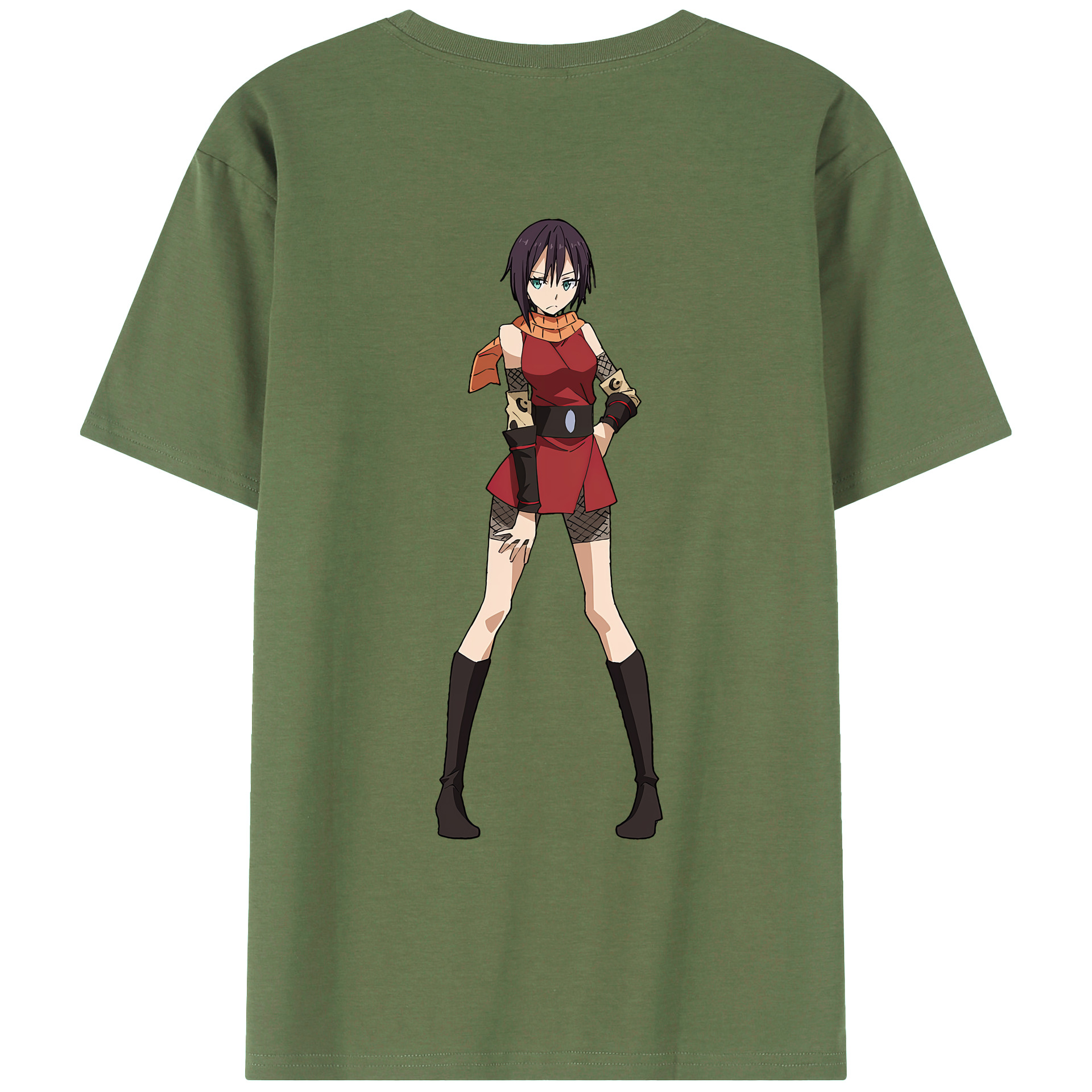 （画像用） 転スラ Regarding Reincarnated to Slime 綿100％ メンズ半袖Tシャツ（バックプリント） 通気性